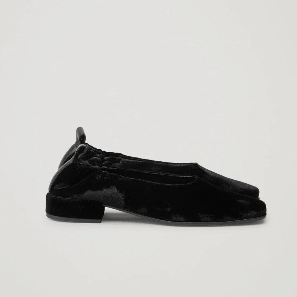 COS Black Velvet Women's Shoes - Picture 2 of 12